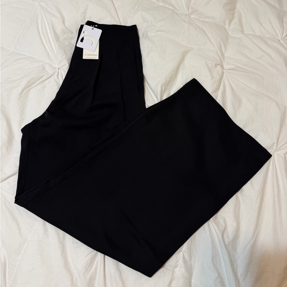 Commense Black Wide Leg Women's Pants